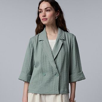 Women's Simply Vera Vera Wang Relaxed Double Breasted Blazer