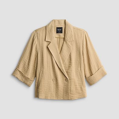 Petite Simply Vera Vera Wang Relaxed Double Breasted Blazer