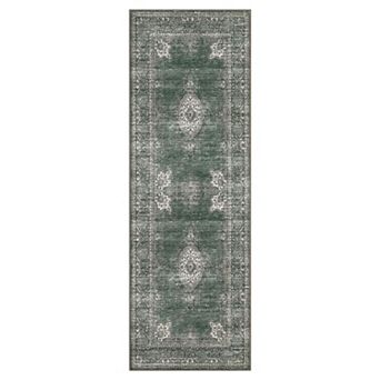 Area Rugs for Living Room Floral Vintage Soft Non Slip Machine Washable Distressed Vintage Rug