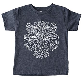 Tiger Face Mandala - Toddler Short Sleeve Graphic T-Shirt