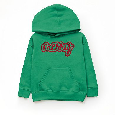 Merry Outline Puff - Youth Graphic Hoodie