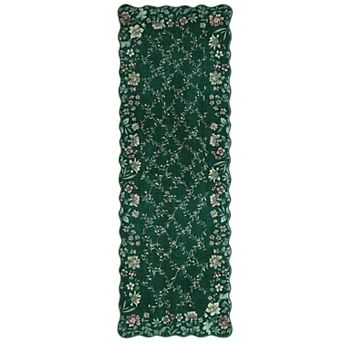Floral Irregular Edge Carpet Indoor Non Slip Washable Entry Rug Low Pile Throw Rugs for Entryway
