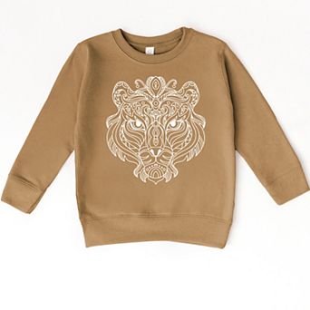 Tiger Face Mandala - Toddler Graphic Sweatshirt