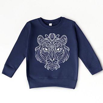 Tiger Face Mandala - Toddler Graphic Sweatshirt