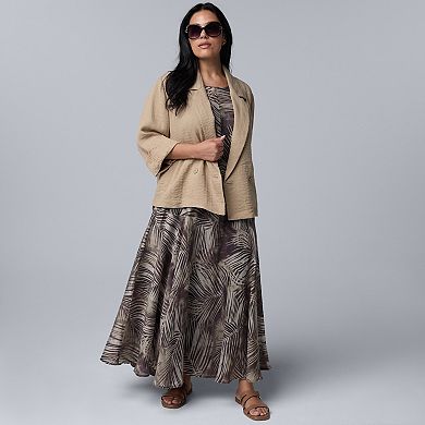 Plus Size Simply Vera Vera Wang Relaxed Double Breasted Blazer