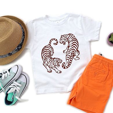 Two Tigers - Toddler Short Sleeve Graphic T-Shirt