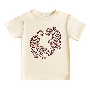 Two Tigers - Toddler Short Sleeve Graphic T-Shirt