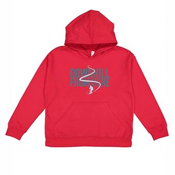 Downhill From Here Skiing - Youth Graphic Hoodie