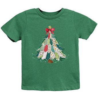 Christmas Tree Stitched - Youth Short Sleeve Graphic T-Shirt