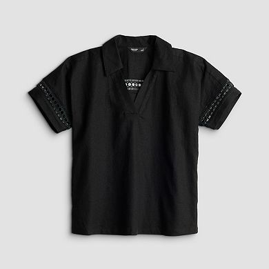 Women's Simply Vera Vera Wang Openwork Trim Shirt
