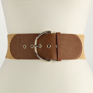 Women's BCBGGeneration Crochet Stretch Tab Belt