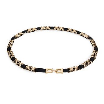Women's BCBG Generation Floral Metal Links Stretch Belt