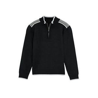 Boy's Shoulder Detail Quarter-Zip Sweater (4-12 Years)