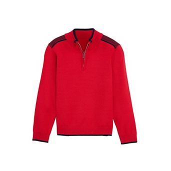 Boy's Shoulder Detail Quarter-Zip Sweater (4-12 Years)