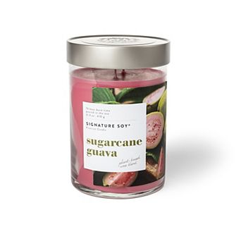 Signature Soy Lidded Sugarcane Guava Scented Candle