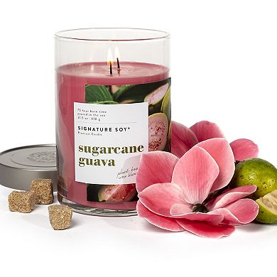 Signature Soy Lidded Sugarcane Guava Scented Candle