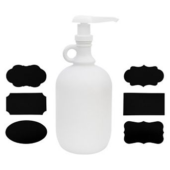 64oz Glass Jug with Pump; Half-Gallon Dispenser for Soap or Sauce