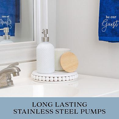 Stainless Steel Pump Tops (6-Pack), 28-400 Fit for 8oz/16oz Bottles, Silver Finish