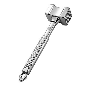 Stainless Steel Meat Tenderizer Tool, Premium Meat Mallet with Non-Slip Grip