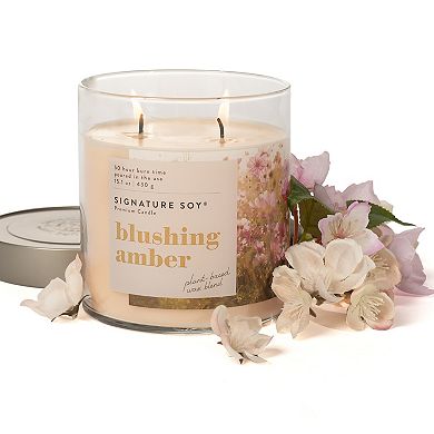 Signature Soy Lidded Blushing Amber Scented Candle