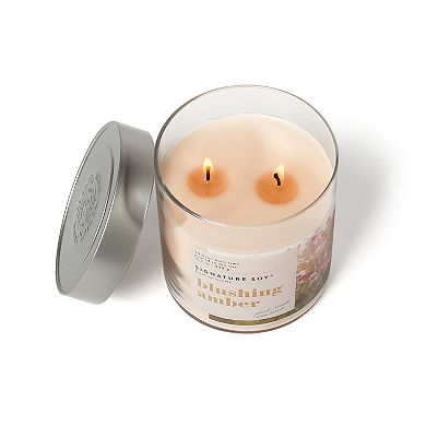 Signature Soy Lidded Blushing Amber Scented Candle