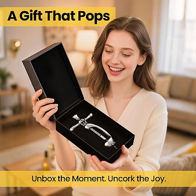 Wine Opener, Heavy-Duty Manual Corkscrew, Easy & Smooth Removal of Intact Wine Corks