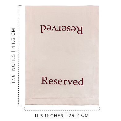 Reserved Chair or Pew Cloths, 4-Pack; Wedding or Church Seating Decor