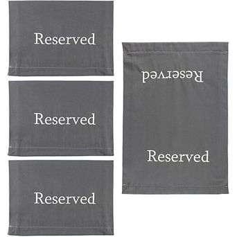 Reserved Chair or Pew Cloths, 4-Pack; Wedding or Church Seating Decor