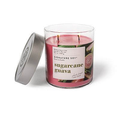 Signature Soy Lidded Sugarcane Guava Scented Candle