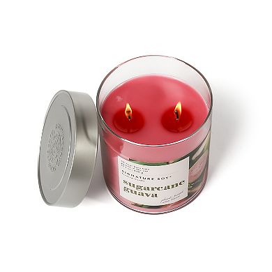 Signature Soy Lidded Sugarcane Guava Scented Candle