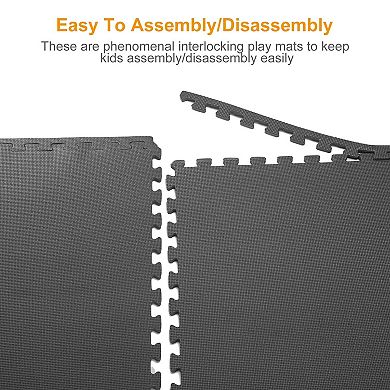 4 Puzzle Exercise Mat Foam EVA Interlocking Tiles for Gym Flooring & Workout Cushion