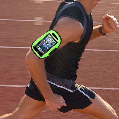 Adjustable Sweat-Resistant Phone Armband Holder for iPhone 5 & 4in Cellphones Running Gym