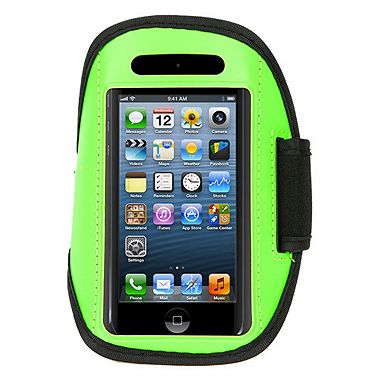 Adjustable Sweat-Resistant Phone Armband Holder for iPhone 5 & 4in Cellphones Running Gym