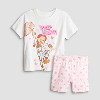 Baby & Toddler Girl Jumping Beans® Disney's Jessie 2 pc Oversized Tee & Bike Shorts Set