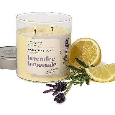 Signature Soy Lidded Lavender Lemonade Scented Candle