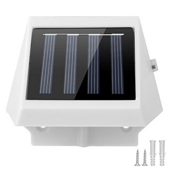 LED Solar Stair Lights, Waterproof Dusk-to-Dawn Fence Lamps for Garden, Patio, Pathway