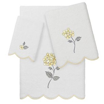 Linum Home Textiles HYDEA Scallop 3 pc Cotton Towel Set