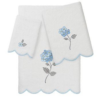 Linum Home Textiles HYDEA Scallop 3 pc Cotton Towel Set