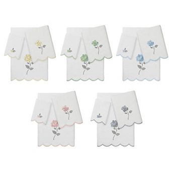 Linum Home Textiles HYDEA Scallop 3 pc Cotton Towel Set