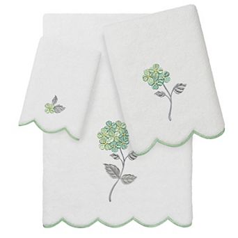 Linum Home Textiles HYDEA Scallop 3 pc Cotton Towel Set