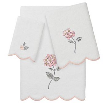 Linum Home Textiles HYDEA Scallop 3 pc Cotton Towel Set