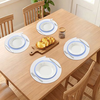 6 Sets Farmhouse Placemats for Dining Table Decor Indoor Outdoor Kitchen Table Mat 11.8inch
