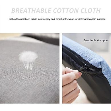 Floor Folding Chair with Back Support, Padded Folding Gaming Sofa Chair with 6 Adjustable Backrest