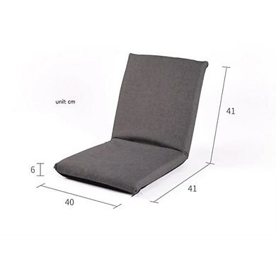 Floor Folding Chair with Back Support, Padded Folding Gaming Sofa Chair with 6 Adjustable Backrest