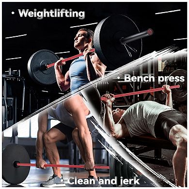 Powerlifting & Weightlifting Bar, 45LB Barbell, 1500LB Capacity for Bench Press