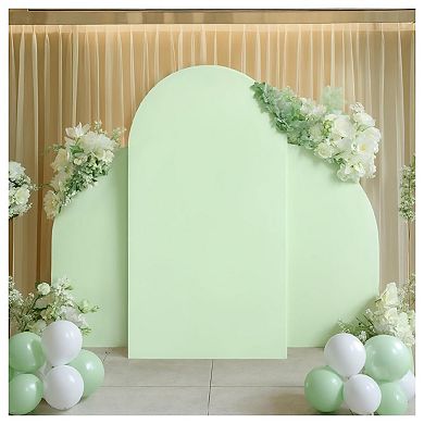 Spandex Arch Backdrop Covers Set of 3, Stretchable Fitted Covers for Round Top Chiara Arch Stand