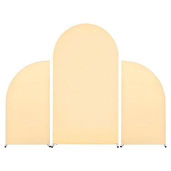 Spandex Arch Backdrop Covers Set of 3, Stretchable Fitted Covers for Round Top Chiara Arch Stand