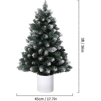 Christmas Decorations Pre-Lit Artificial Christmas Tree, Mini Christmas Tree with 40 LED Lights
