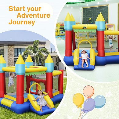 Kids Inflatable Bouncer with Large Jumping Area and 480W Blower
