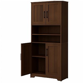 Kitchen Pantry Cabinet,Farmhouse Kitchen Pantry Cabinet and Coffee Bar with 4 Doors